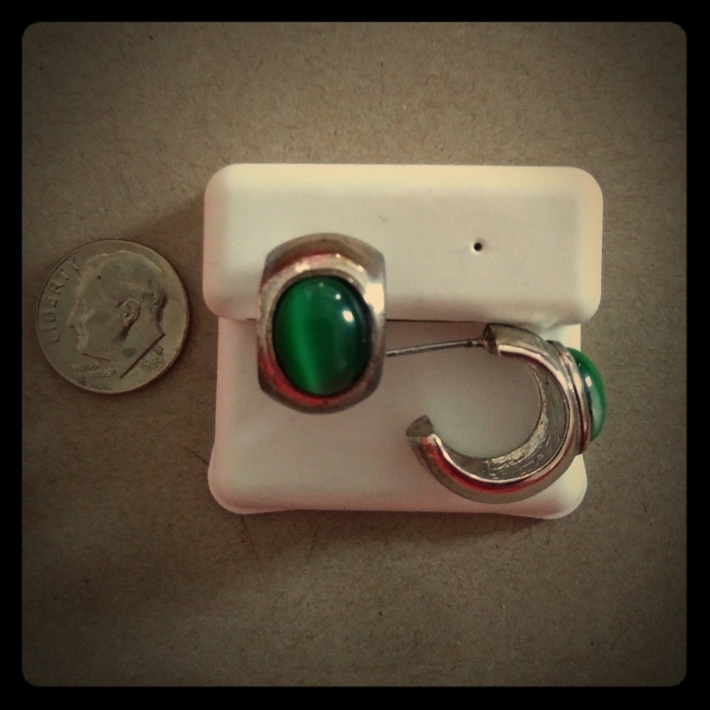Vintage Malachite or Green Tiger's Eye